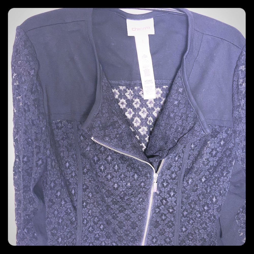 Black Chico’s jacket lacy
